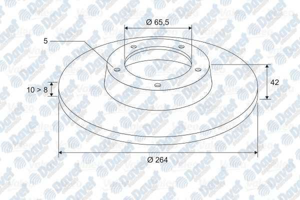 VALEO 186593 Arka Fren Disk Aynasi 264mm Opel Astra G Astra H Meriva B 03>Zafira 1.8i 00> (5 Bijon)  ####